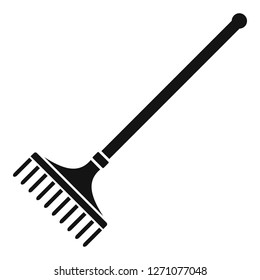 Garden rake icon. Simple illustration of garden rake vector icon for web design isolated on white background