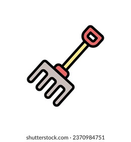 Garden Rake Icon Vector Illustration