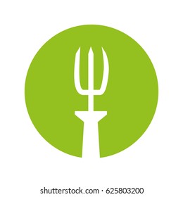 garden rake isolated icon