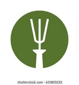 garden rake isolated icon