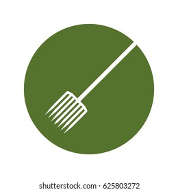 garden rake isolated icon