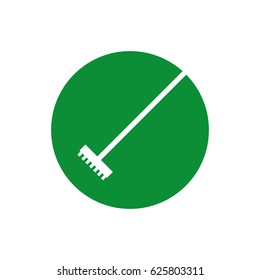 garden rake isolated icon