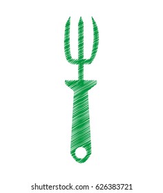 garden rake isolated icon
