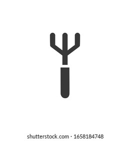 Garden rake. Isolated icon. Spring vector illustration