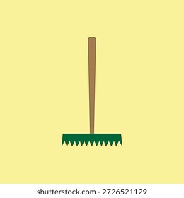 Rastrillo de jardín para hojas de Ilustración vectorial
