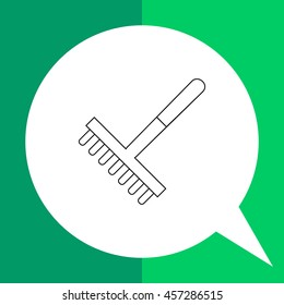 Garden Rake Line Icon