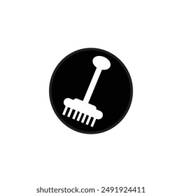 garden rake vector type icon