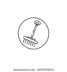 garden rake vector type icon