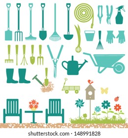 Garden Related Silhouette Icons