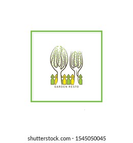 Garden restaurant, logo design inspiration