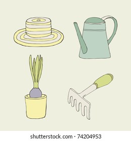 garden retro set