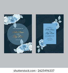 Garden romance card with blooming florals and soft peach accents.