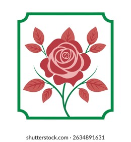 Garden Rose Flower Border Frame Vector