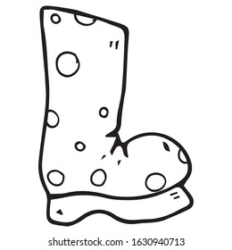 Garden rubber boots. Vector illustration of rubber boots.