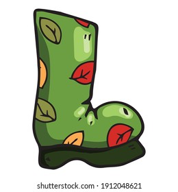 Botas de goma de jardín. Arranques de la ilustración del vector. Botas de goma de primavera para la jardinería.