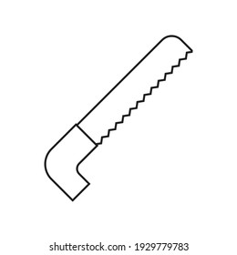 Garden saw icon design isolated on white background. 