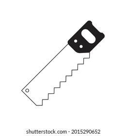 Garden saw icon design isolated on white background. 