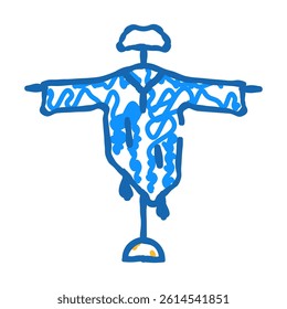 garden scarecrow doodle icon sketch vector. garden scarecrow sign. isolated symbol illustration