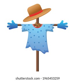 Garden scarecrow icon. Cartoon of Garden scarecrow vector icon for web design isolated on white background