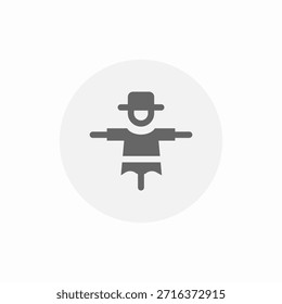 Vector de signo de icono de espantapájaros de jardín