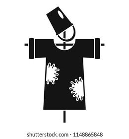 Garden scarecrow icon. Simple illustration of garden scarecrow vector icon for web design isolated on white background