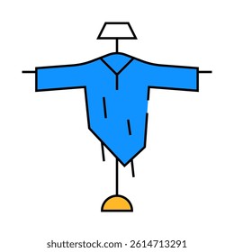 garden scarecrow line icon vector. garden scarecrow sign. isolated symbol illustration