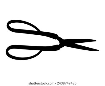 Garden scissor silhouette vector art