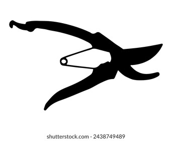 Garden scissor silhouette vector art