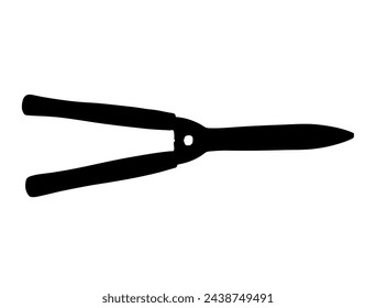 Garden scissor silhouette vector art