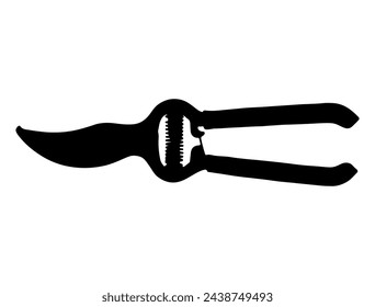Garden scissor silhouette vector art