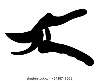 Garden scissor silhouette vector art