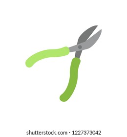 garden scissors flat icon