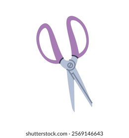 Garden scissors. Gardening tool. Flat graphic element for spring and summer designs.