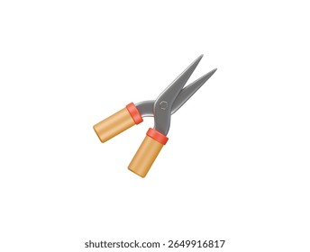 garden scissors icon 3d illustration render