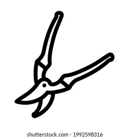 Garden Scissors Icon. Bold outline design with editable stroke width. Vector Illustration.