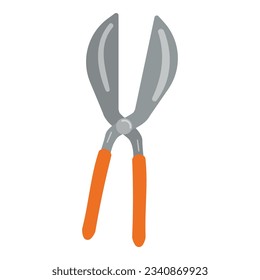 Garden scissors icon cartoon vector. Farm tool. Agriculture equipment