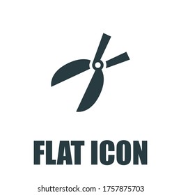 Garden scissors Icon. Flat illustration isolated vector sign symbol