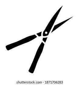 garden scissors icon of glyph style  vector illustration design