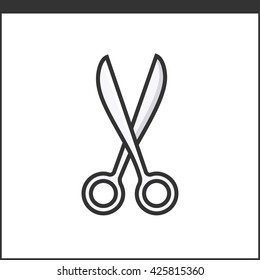 Garden scissors icon. Vector illustration