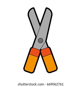 Garden scissors isolated icon