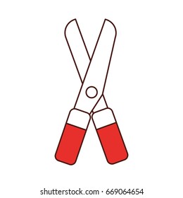 Garden scissors isolated icon