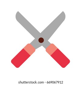Garden scissors isolated icon