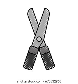 Garden scissors isolated icon