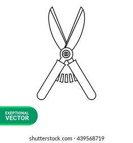 Garden Scissors Line Icon