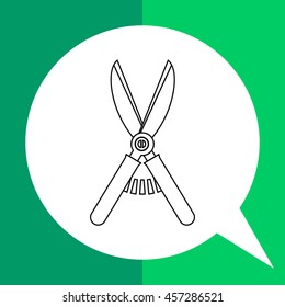 Garden Scissors Line Icon