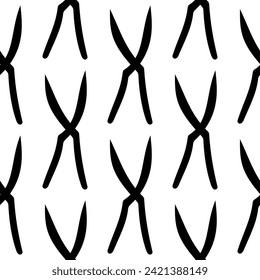 garden scissors stationery care trim black silhouette pattern textile background