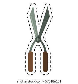 garden scissors tool-cut line