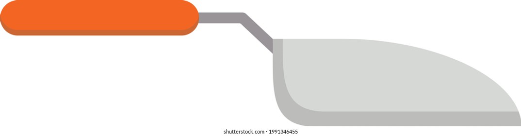 Garden scoop for seedlings. Garden tools. Plant and soil care. Flat design.