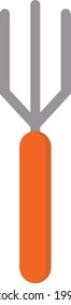 Garden scoop for seedlings. Garden tools. Plant and soil care. Flat design.