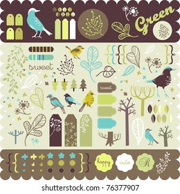 garden scrapbook elements for your projects